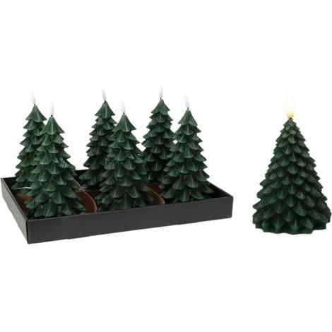 LED Kerze edm Weihnachtsbaum Dunkelgrün 19 cm