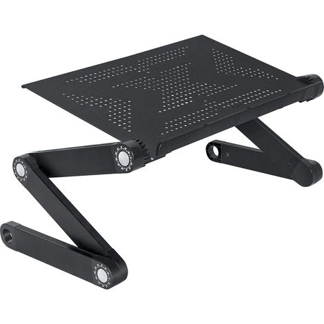 Support Ordinateur Portable - Table Pliante Lit Fauteuil Canapé - Réglable 7 Positions - Aluminium Léger - Pour Laptop Jusqu'à 17 Pouces - 1 Pièce
