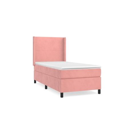 Sommier à lattes de lit avec matelas Rose 100x200 Velours (1/5)
