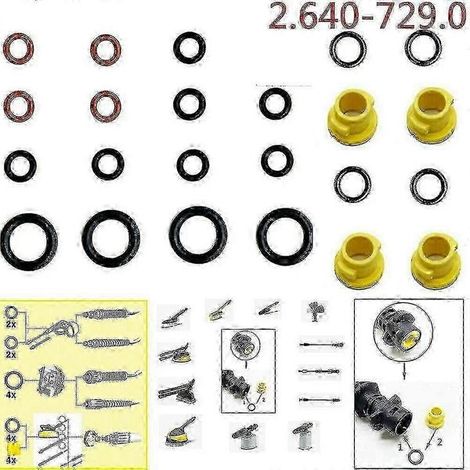 2 0 pièces Karcher K2 K3 K4 K5 K6 K7 joint d'étanchéité pour nettoyeur haute pression joint torique 2.640-729.0 SZRH AX (1/5)