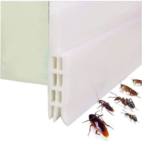 Schalldämmende Silikon-Türbodendichtung 100 cm x 5 cm - Weiß (1/5)