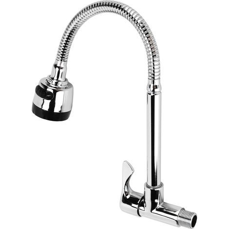 Küchenarmaturen mit 360°-Drehung, Wassermengenregulierung, einfache Installation, rostfrei, ausziehbar, Kupfer, universell einsetzbar (1/5)