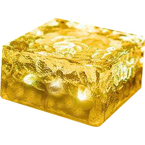 Solarbetriebene, eisförmige Leuchtsteine für den Außenbereich, mit 4 LEDs und einem Solarpanel, ideal für Gärten, Innenhöfe und Straßen. (1/5)