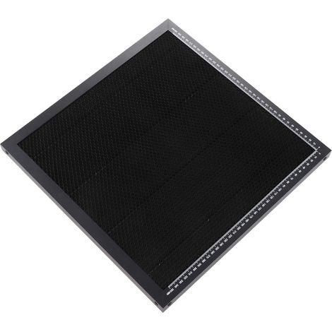 La table de travail en nid d'abeille d'acier de la machine de découpe et de gravure laser assure une dissipation rapide de la chaleur et un bureau protégé (400x400mm). (1/5)