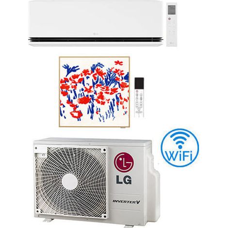 Klimaanlage LG Dualcool Deluxe + Artcool Galerie FOTO R32 Wifi Dual Split Dual Inverter 12000 + 18000 BTU mit E.U. MU3R19 NEUE Klasse A+++/A++