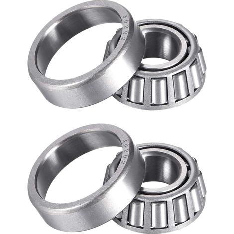 30202 Conique Rouleau Roulement Cône avec Tasse, 15mm Interne Diamètre 35mm OD 12mm Épaisseur pour Fret Remorque 2 Pcs (1/4)