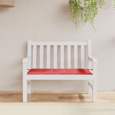 Coussin d'assise confortable pour banc de jardin rouge 100x50x3 cm tissu oxford -FV79569 (1/5)