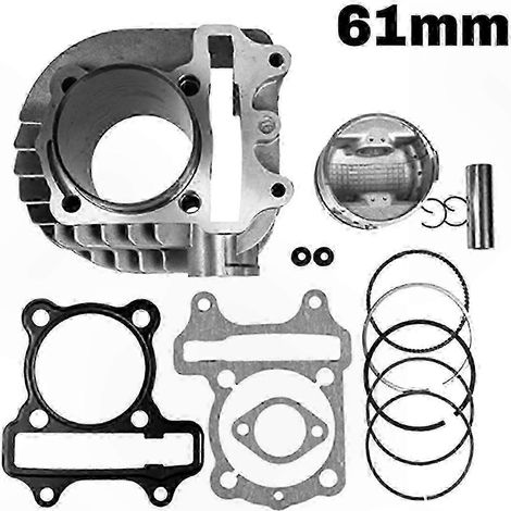 Kit Joints et Pistons 61mm pour Moteur 150CC 200CC Moto GY6, Cylindre Alésage Élargi avec Joints d'Étanchéité, Kit de Reconstruction (1/5)