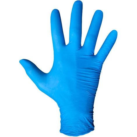 Caja 100 guantes desechables economicos de nitrilo sin polvo talla s juba