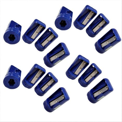 Taille-crayons de charpentier octogonaux manuels, 15 pièces, bleu foncé (1/5)