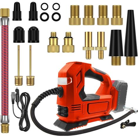 M18 Compresseur de batterie sans fil (sans batterie, sans chargeur) Pompe à air portable avec manomètre numérique pour voitures, motos, vélos, piscines de sport (1/5)