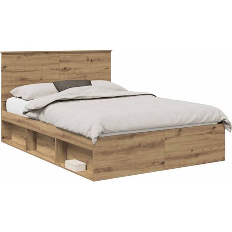 Maison Exclusive - Estructura de cama con cabecera Roble Artesana (1/5)