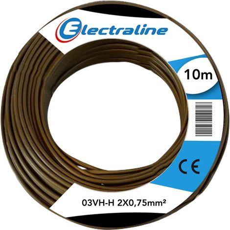 Electraline 10711 Piattina Divisibile 03VH-H, Sezione 2x0.75 mm, 10 mt, Oro