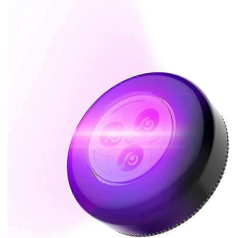 Lampe UV portable noire, lampe de nettoyage ultraviolette de poche avec dos