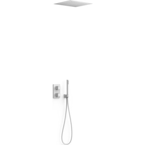 Kit robinet thermostatique encastré 2 voies pour douche Therm-box Blanc mat - TRES 00635005BM