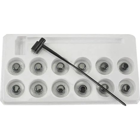 Set mit 7 Sternnadeln und Dermalhammer in der Farbe Pflaumenblüte