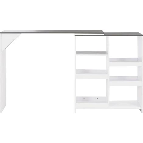 Maison Exclusive - Table de bar avec tablette amovible Blanc 138x39x110 cm