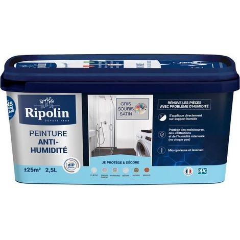 Ripolin Anti-Feuchtigkeitsfarbe Grau Maus 2,5l - Ripolin