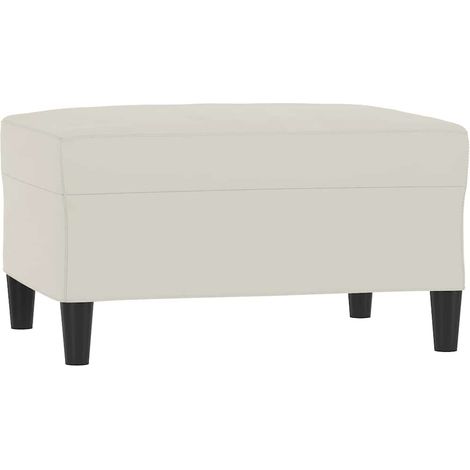 vidaXL Reposapiés de terciopelo crema 70x55x41 cm (1/2)