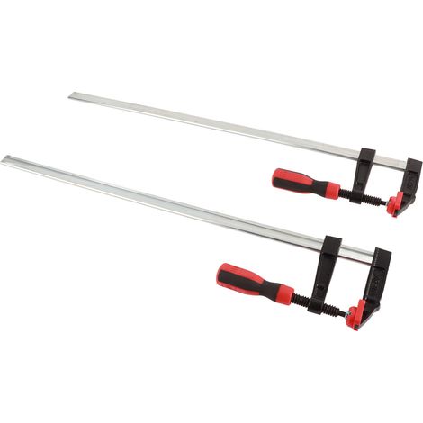Lot de 2 serre-joints en F robustes pour le travail du bois, clips de barre à glissement rapide, kit d'outils à main pour bricolage, 80 x 600 mm (1/5)