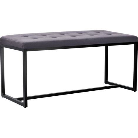 Panca Barci con struttura nera grigio scuro Tessuto