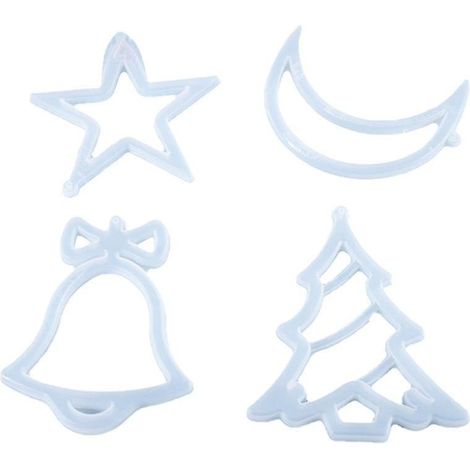 4-teilige Silikonform für Weihnachtsanhänger (1/3)