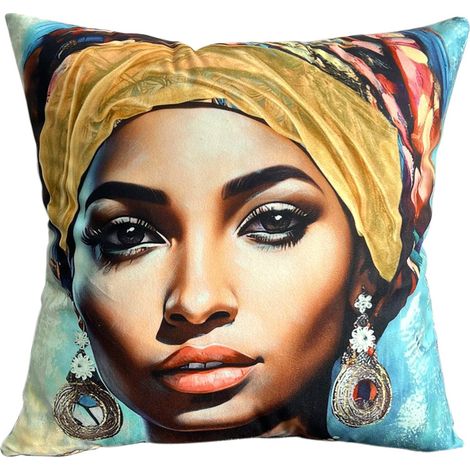 Cuscino Etnico Africano 45x45 cm per Decorazione Domestica, Cuscino 100% Cotone, Accessorio Ideale per Divani e Sedie