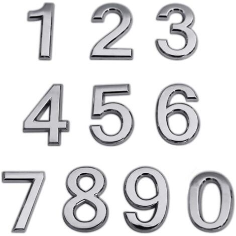 Sollbry Chiffre Boite aux Lettres Numero de Maison, 0 à 9 Numéro de Rue d'Adresse Design, Numéro de Porte de Maison Numero Maison Design pour Bureau Chambres Appartements (1/5)