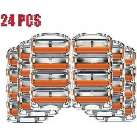 Kit 24x5 Lames Rechange Rasoir Gillette Fusion Proglide Power - Cartouche de Recharge Compatible (1/4)