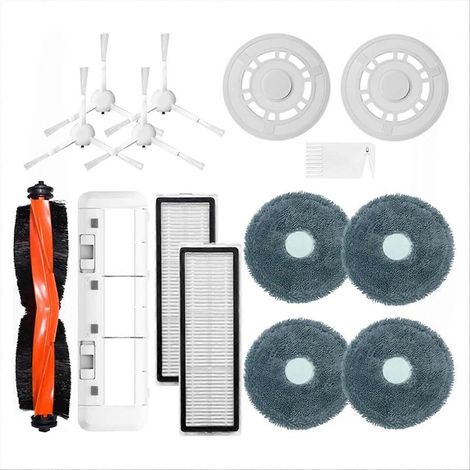 Lot de 5 Balais Latéraux + Filtres + Serpillères pour Aspirateur Robot, Brosse de Rechange, Accessoires de Nettoyage, Compatible avec Aspirateurs Robots, pour Sols Durs et Moquettes (1/5)