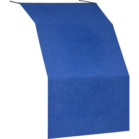 Tenda da Sole Cotone 140x250 Blu Lavabile Anelli Ganci Sacchetto