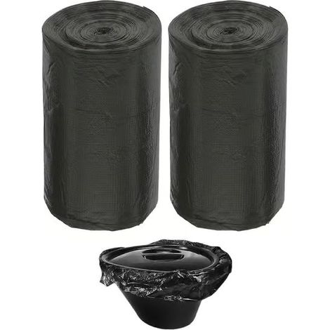 100 sacs de toilette portables pour le camping, sacs de toilette jetables, sacs pour lavabo en céramique 2026THO (1/5)