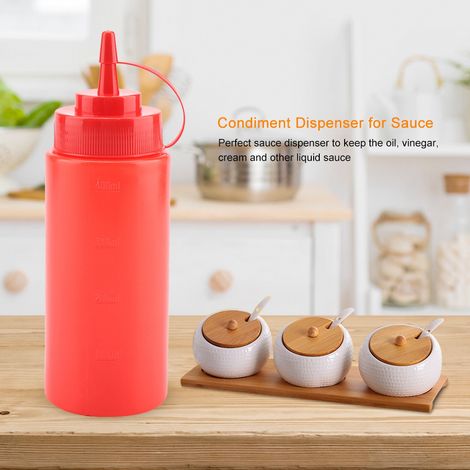 460-ml-Kunststoffspenderflasche, 10er-Packung, für Soßen, Öl, Sahne, Rotweinessig (1/5)