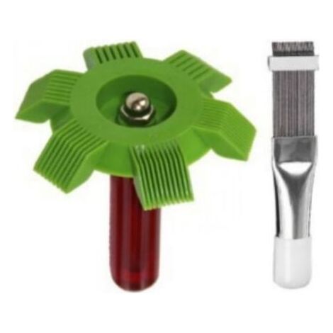 2 Pièces Peigne de Climatiseur, Peigne à Ailettes, Peigne Condenseur Climatiseur, 2 Styles Radiateur Peigne Évaporateur Climatisation Outils, Convient Aux Peignes à Ailettes de Différents (1/5)