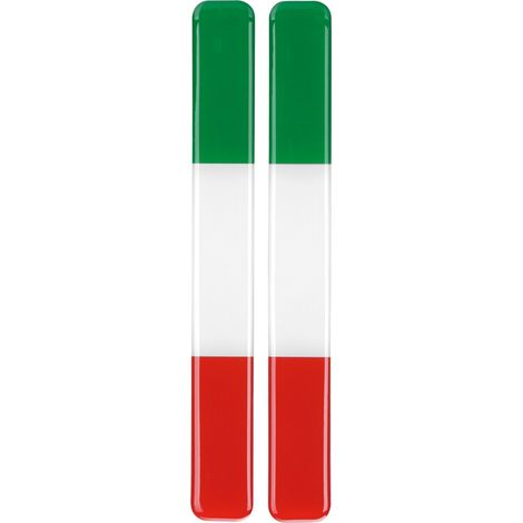 Flag-Italy, coppia bandiere Italia - 15x138 mm