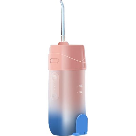 Dentaire Hydropulseur Portable 200 ML,soin optimal des dents et des gencives avec technologie d'impulsion,3 modes et 4 buses,rotation à 360°,rechargeable par USB,jusqu'à 30 jours d'autonomie (1/5)