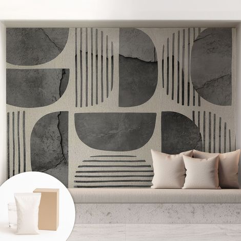 Tapete Vliestapete mit Kleber Wandtapete modern - Tapete mit Motiv - Tapete Schlafzimmer Geometrische Formen 208x146 cm (1/5)