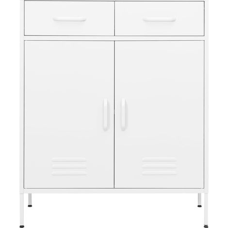 Maison Exclusive - Armadietto Bianco 80x35x101,5 cm in Acciaio