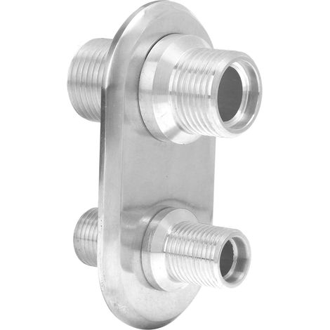 Raccord de cloison universel 2 voies pour climatisation auto, pièce de rechange pour hot rod, argenté (1/5)