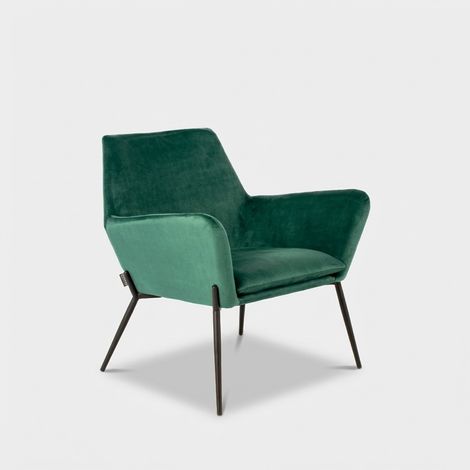 Poltrona in velluto design moderno per salotto Nova - Verde