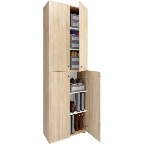 XL Wood Armadio per scarpe Lona 6 220x70x40 - VCM