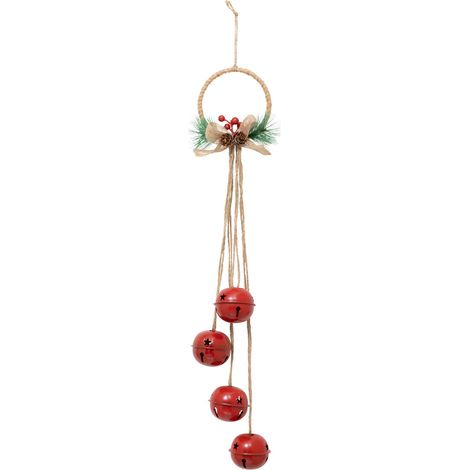 Suspension de Noël - Anneau et Grelots en métal Rouge H 65 cm - Feeric Christmas (1/3)