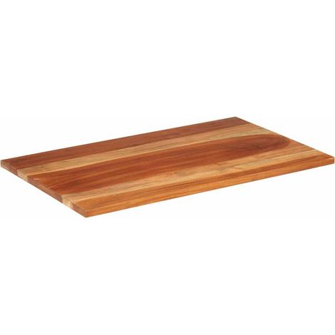 Dessus de table Dessus de bureau Plateau de table bois massif d'acacia 25-27 mm 60x100 cm (1/5)