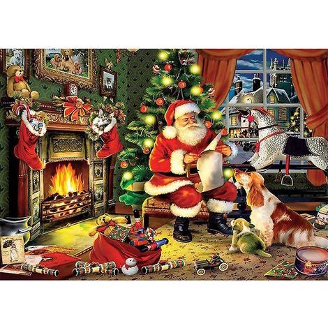 Set di 4 federe per cuscini della collezione Christmas Blue - 45 x 45 cm, federe decorative in cotone e lino per decorazioni natalizie. (1/5)