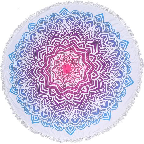 Serviette de plage imprimée élégante, serviette de piscine respirante en microfibre, couverture décorative murale à suspendre, cinq (1/5)