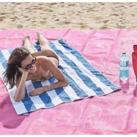 Tapis De Plage - Anti-sable - 150x200 cm - Rose - 1 Pièce (1/3)