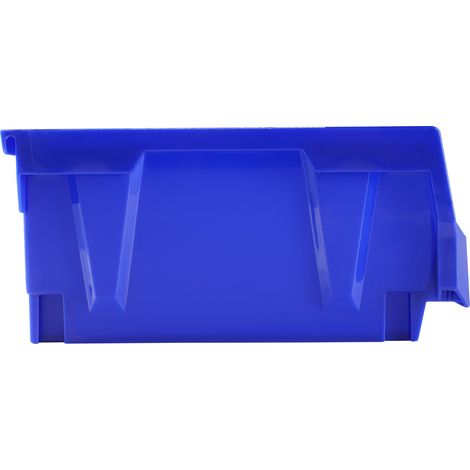 Mophorn Contenitore portaoggetti in plastica (11"x11"x5"), impilabile e sospeso, blu/rosso, confezione da 6, resistente per armadi, cucine, uffici e dispense