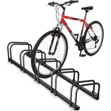 VOUNOT Bike Stand Bicycle Parking Rack for 5 Bikes, Black