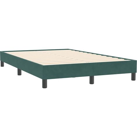 Boxspringbett ohne Matratze Dunkelgrün 120x210 cm Samt vidaXL