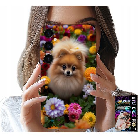 Custodia per Samsung Galaxy A04S - dolce cagnolino Pomerania + vetro (1/5)